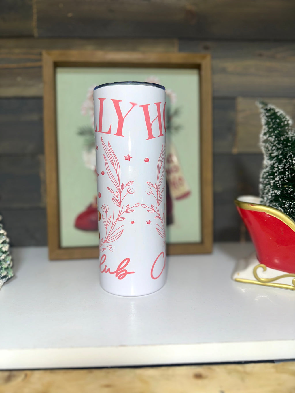 🎄 Jolly Holly Christmas Club Skinny Tumbler ￼