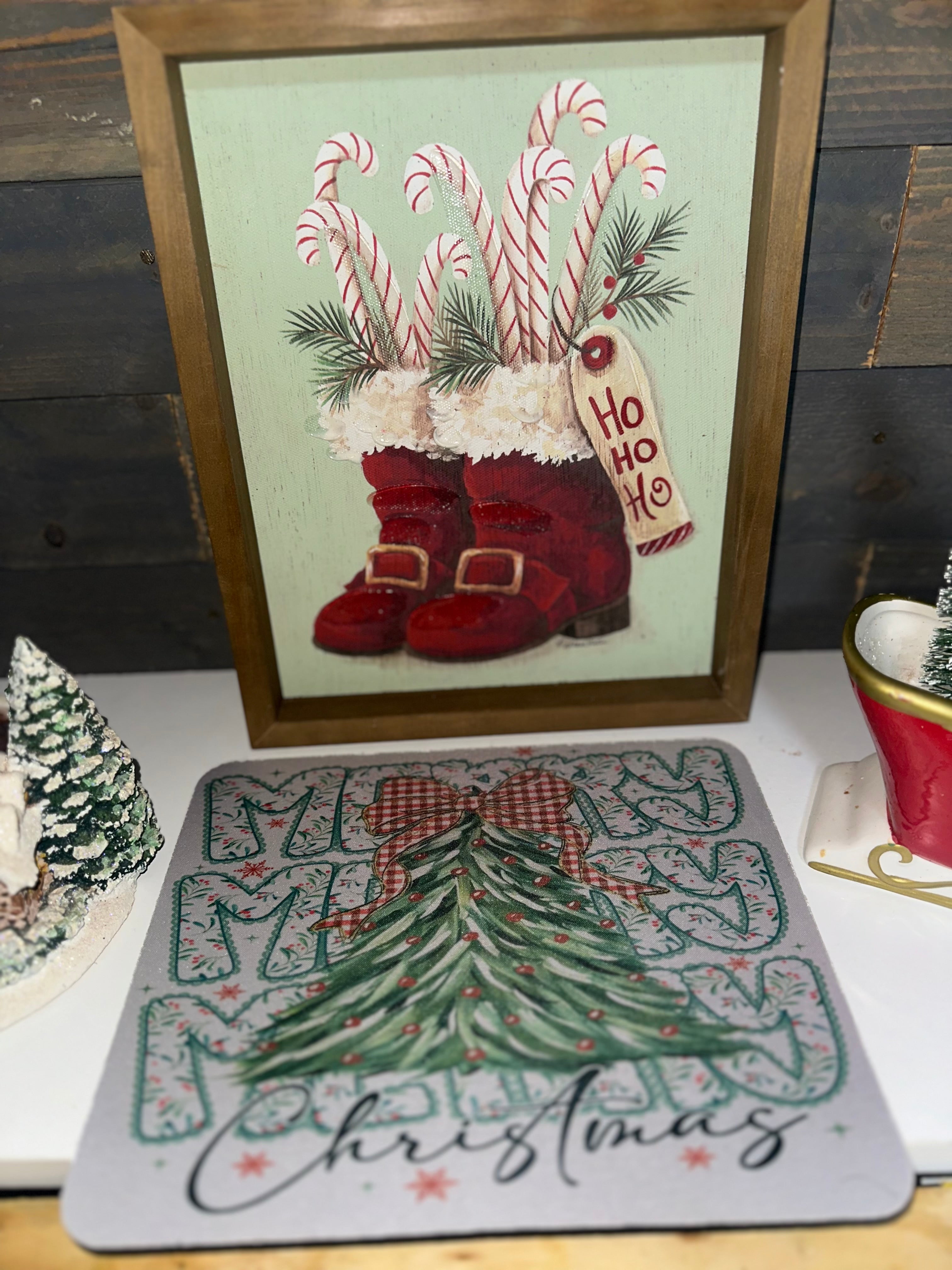 🎄 “Merry Merry Christmas” Festive Tree Mouse Pad