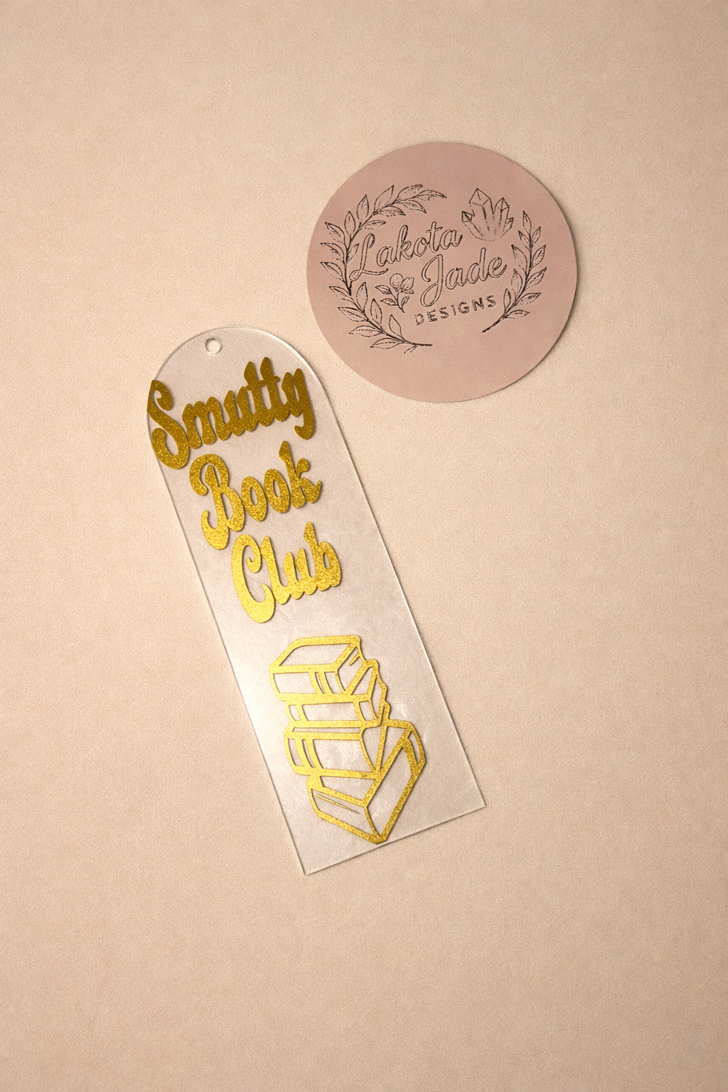 ✨ Acrylic Bookmark – “Sm*tty Book Club” 📖💛