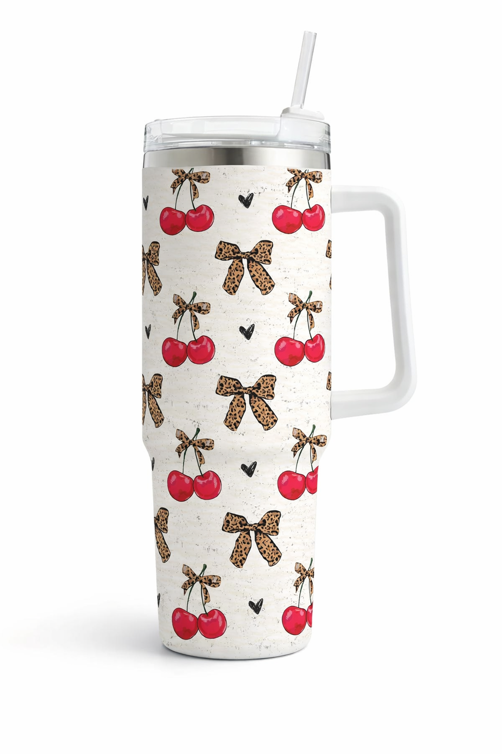 🍒 Cherry Bow 40oz Handled Tumbler